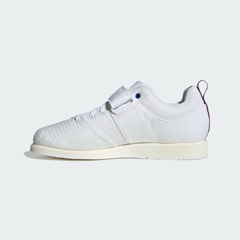 Mens Size 7 Adidas Weightlifting Shoes Powerlift 5 Cloud White Navy Blue JP9878 adidas Powerlift 5 Weightlifting Cloud White Dark Blue  main image 3