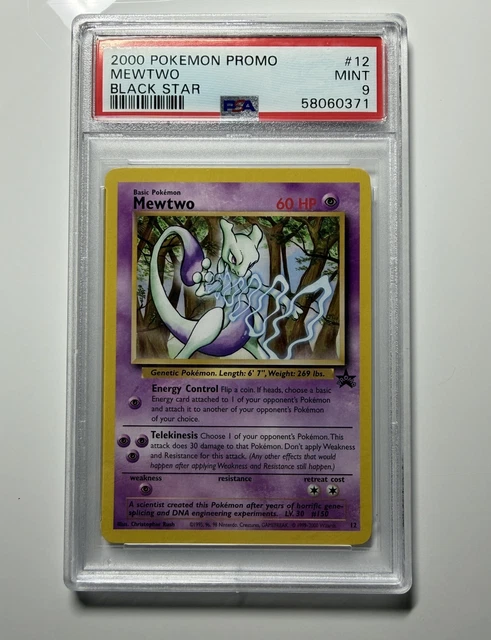 2000 POKEMON PROMO BLACK STAR #12 MEWTWO PSA 9