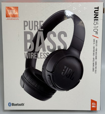 JBL Tune 510BT Wireless Bluetooth On-Ear Headphones with Purebass Sound - Black