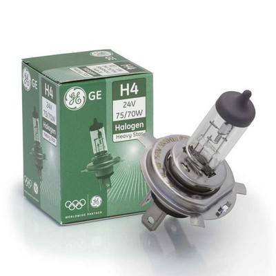 Headlight Bulb Single Pack Extra Bright Long Life H4 24V 75/70W P43t-38 Heavy St