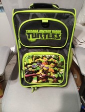 Nickelodeon Teenage Mutant Ninja Turtles TMNT Rolling Suitcase 18x11x8 T1696