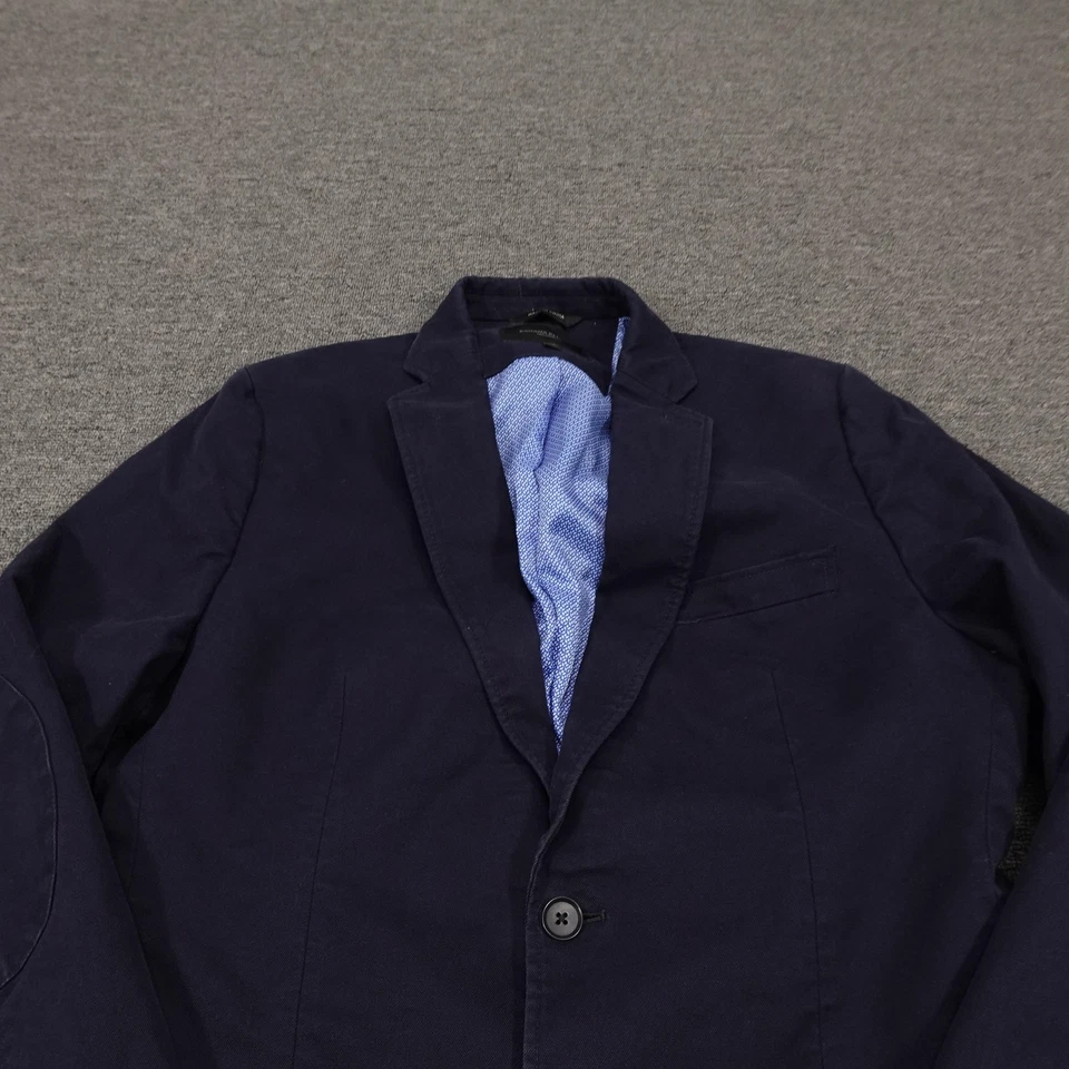Banana Republic Blazer Mens 40R Navy Blue Tailored Fit Cotton Sport Coat Casual - Image 2 of 4