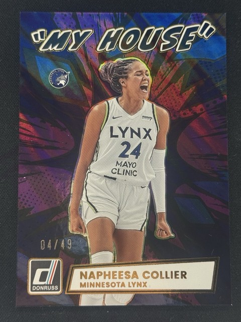 Panini 2025 WNBA Donruss Napheesa Collier Lynx My House Holo Laser /49. 47