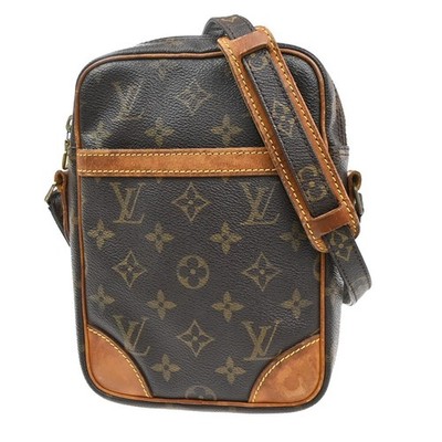 LOUIS VUITTON Danube Shoulder Bag Monogram Leather Brown France M45266 33MA645