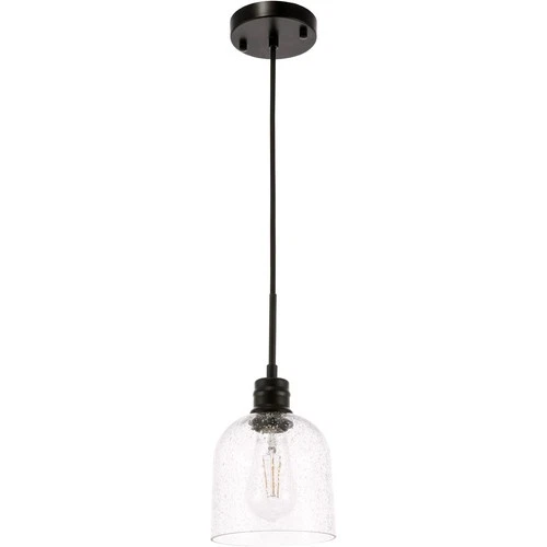 Living District LD6210BK Gabe 1 Light 6 inch Black Pendant Ceiling Light - Picture 7 of 11
