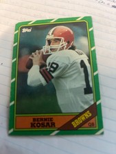 Bernie Kosar 1986 Topps rookie card # 187. rookie card picture
