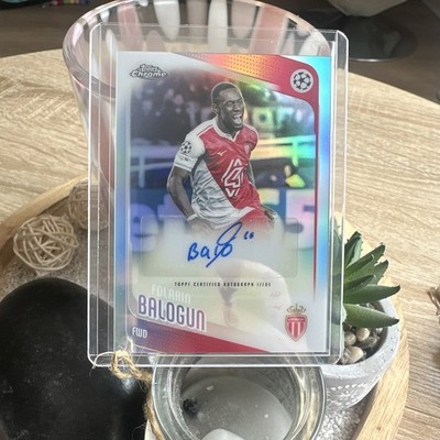 2025-26 Topps Chrome UCC - Folarin Balogun Base Auto #CA-FB TEAM USA World Cup