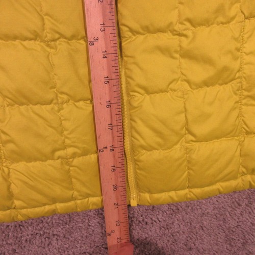 Marmot Down Puffer Vest Girl’s M Quilted Full Zip Neon Yellow Lightweight Warm - Picture 5 of 11