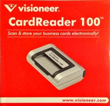Visioneer Card Reader 100 USB Powered Business Card Scanner Just CD ROM VGood 