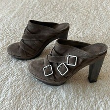 Juicy Couture wooden clogs brown size 8