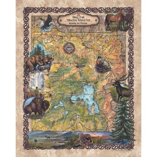 Map Art Print Poster National Park Wall Decor Gift Unframed ~ Free Ship - Picture 18 of 18