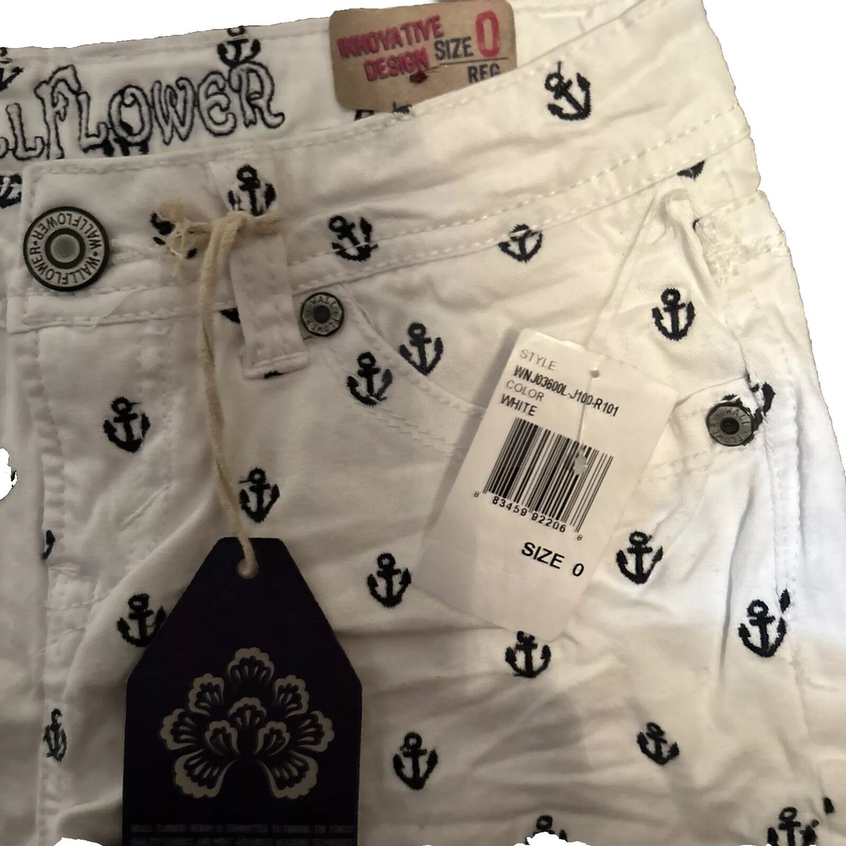 Wall Flower Women's Shorts, White, 0 | eBay