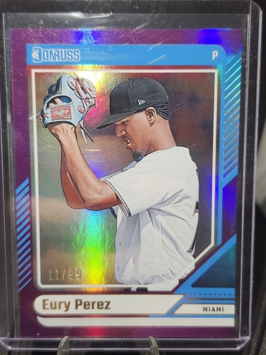 2024 Panini Donruss - Purple #19 Eury Perez /99 - Bild 1 von 3