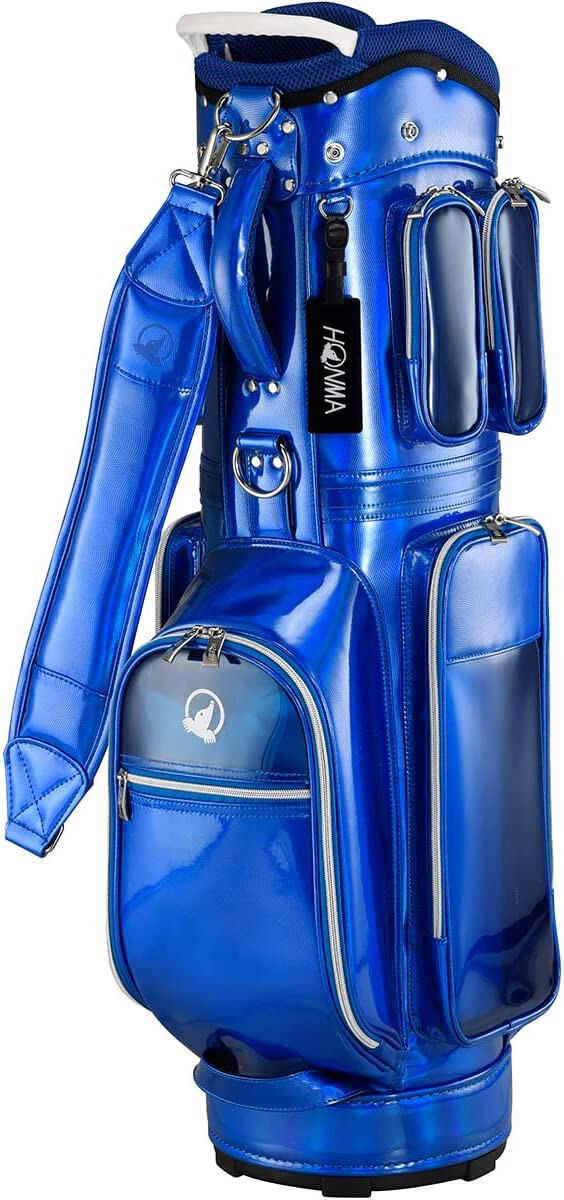 HONMA Golf Унисекс корзина Caddy Bag ПРОЗРАЧНАЯ 8 x 47 дюймов 3,4 кг синяя CB12319