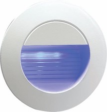 Recessed Blue LED Round Wall Light Indoor/Outdoor Mini Light 80mm Diam NH020B