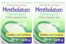 2 Pack Mentholatum Original Topical Analgesic Ointment Aromatic Vapor Rub 3oz ea