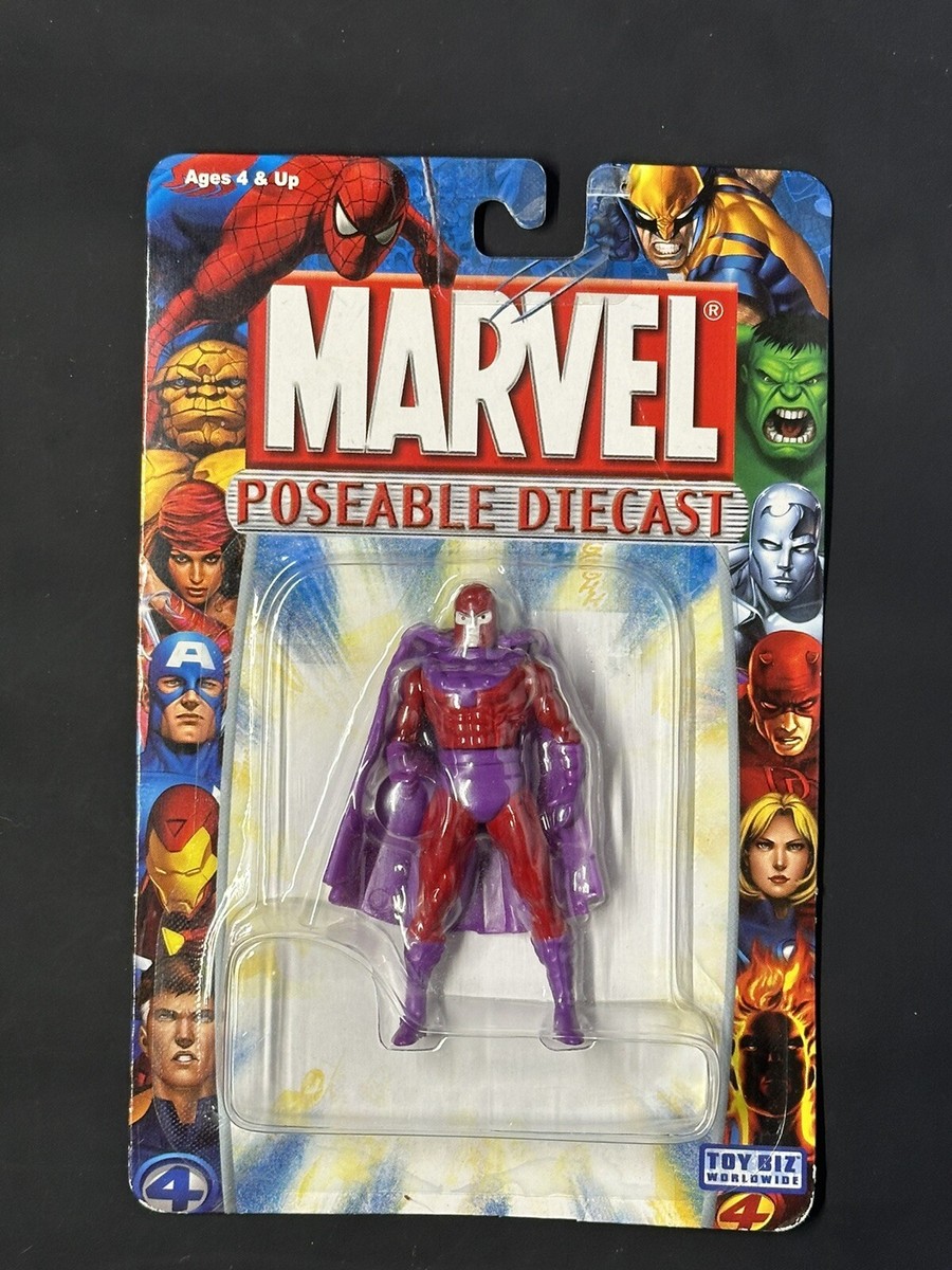 Marvel X-Men Magneto Diecast Metal Posable Figurine 2005 New in