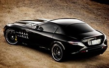 Cars vehicles black mercedes Desk Mat Stitched