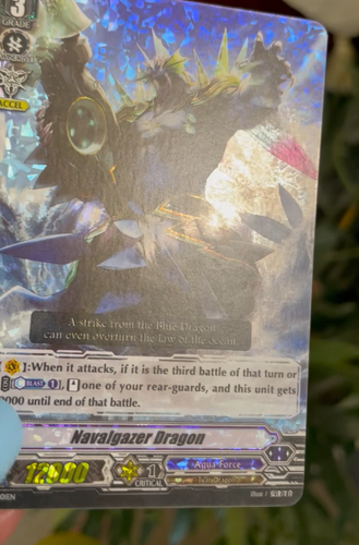 VANGUARD CARDFIGHT! V-TD03 / 00IEN 001EN NAVALGAZER DRAGON REFRACTOR HOLO CARD - Video 1 of 1