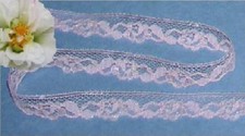 Vintage Pink Lace Trim 14 - 28 Yards x 1/2" Floral Scalloped J32V CLOSEOUT