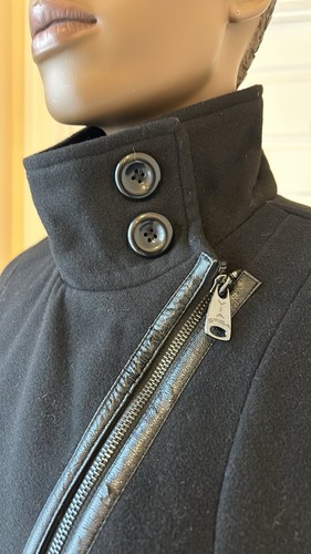VIA SPIGA Black Jacket Cape Coat Women’s Size S/M - Picture 4 of 5