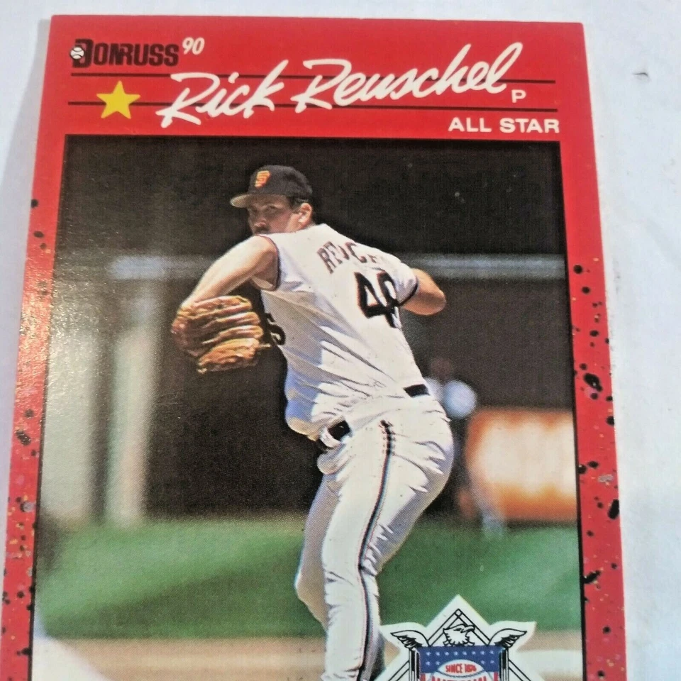 1990 Donruss Ricky Reuschel All-Star error card No dot after INC. - Image 2 of 4