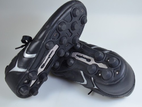 Champion Size 1 Youth Black Silver Soccer Baseball Cleats - Picture 2 of 6