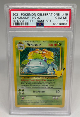 2021 Pokemon Celebrations Classic Collection #15 Venusaur - Holo PSA 10