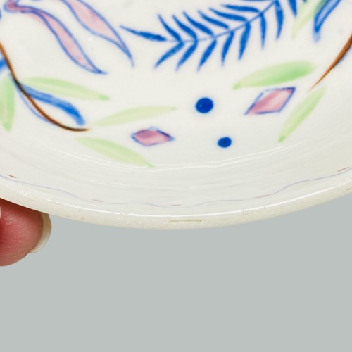 Vintage 5 PC Ceramic Salad Bowl Set Heart & Tulip Fred Roberts Company Japan - Picture 17 of 17