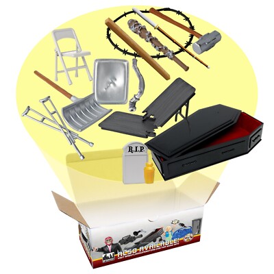Hardcore Coffin 15 Piece Accessory Set For WWE & AEW Wrestling Action Figures