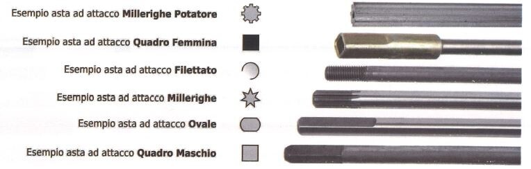 Albero Interno Decespugliatore 8mm Universale 007990 - Acciaio Alta Tenacità