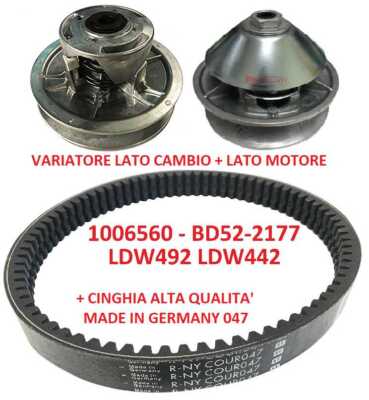 Satz Variator Motor Getriebe und Riemen 047 MICROCAR MGO 2 3 DCI 492 VC006VM003C