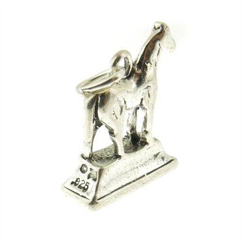 925 Sterling Silver Horse Trophy Charm Made in USA - Picture 3 of 3