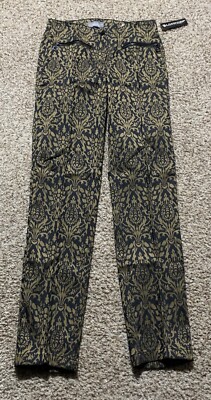 Vanilia Woman s Dress Pants Sz. 2 NEW Gold/Black