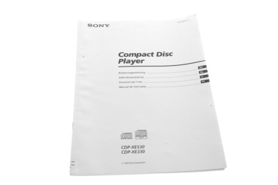 Original Bedienungsanleitung Sony CDP-XE530,CDP-XE330