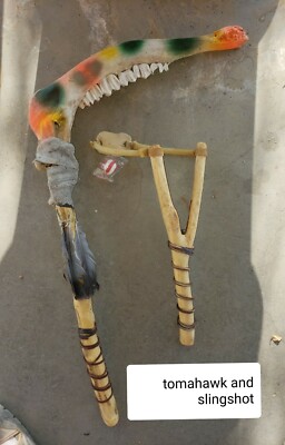 Elk Antler Tomahawk Hatchet Ax Custom Made with Slingshot 
