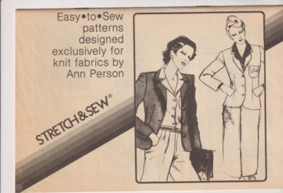 Stretch & Sew Pattern Brochure & Fabric Booklet c.~1980s - 19 pages