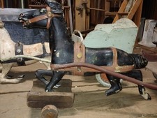 Antique Coney Island NY Carousel Ride Horse & Cart, attributed to W.F. Mangels