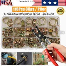 115X Fastener 6-10mm Spring Clip/Plier Fuel Water Line Hose Pipe Air Tube Clamps