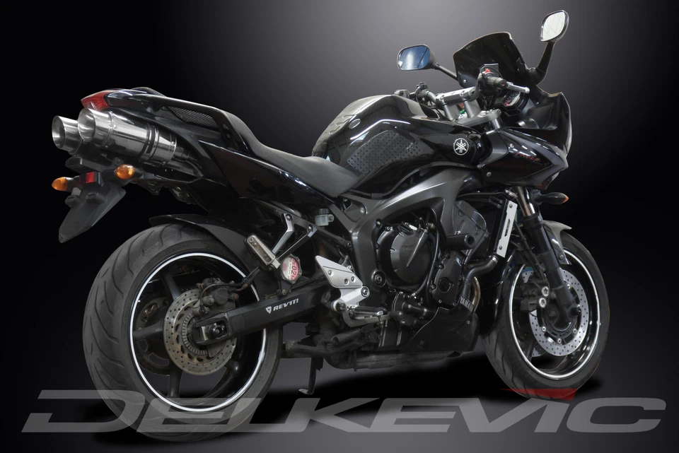 Yamaha FZ6 2004-2010 Delkevic Slip On 8" Kit Silenciador de Escape Redondo Inoxidable Foto 4 de 4