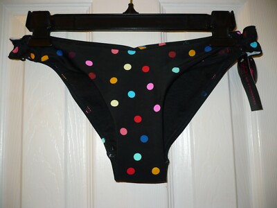 No Boundaries Juniors Bikini Bottom MEDIUM (7-9) Spot Light Ruffle Side 