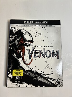 Tom Hardy: Venom (4K Ultra HD, 2018, Includes Digital Copy) NEW