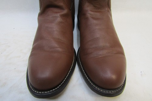 Botas vaqueras Justin para mujer talla 5 B de cuero marrón - Imagen 6 de 12