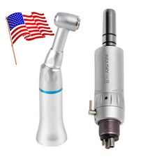 Dental Slow Low Speed handpiece Contra Angle hand piece + 4hole E-Type Air Motor