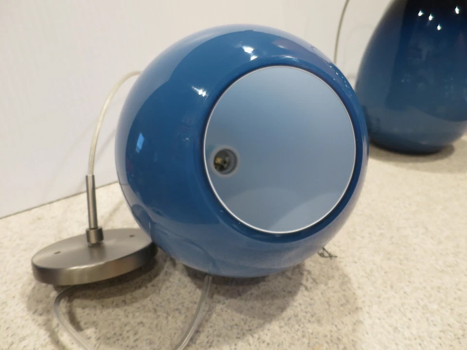 Tech Lighting Alina Grande by Sean Lavin Blown Glass Teardrop Pendant Lamp Blue - Image 2 of 4