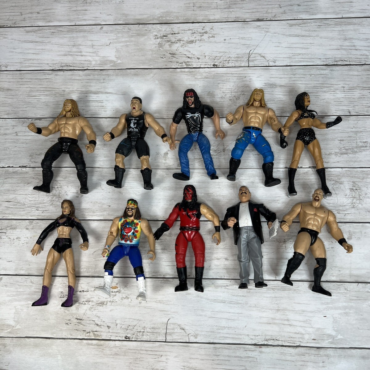 WWE WCW Wrestling Action Figures JAKKS PACIFIC Lot of 10 Wrestlers