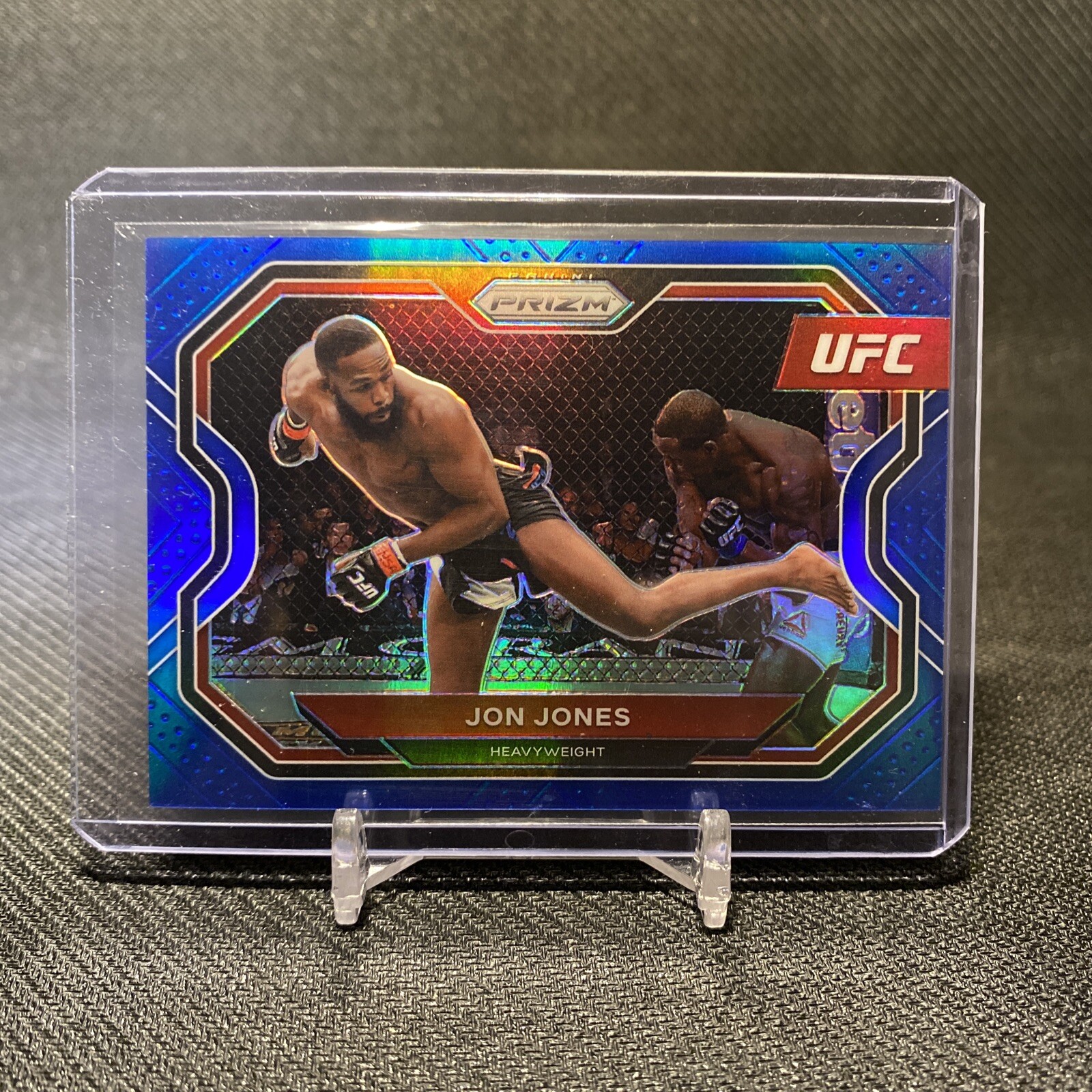 Jon Jones Panini 2021 UFC Prizm Debut Edition Blue Prizm 115/199