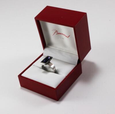 BACCARAT INSOMNIGHT 925 STERLING SILVER BLUE CRYSTAL RING Sz US-6 BACCARAT INSOMNIGHT 925 STERLING SILVER BLUE CRYSTAL RING Sz US-6