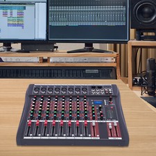8ch Mixing Console w/ USB Pro 8 Channel Bluetooth Studio Audio Mixer Live Sound