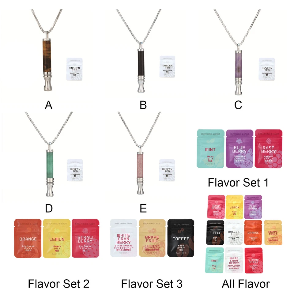 Breathlace Quit Smoking Anxiety Stress Relief Breathing Necklace With Core - AUS - image 2 of 4